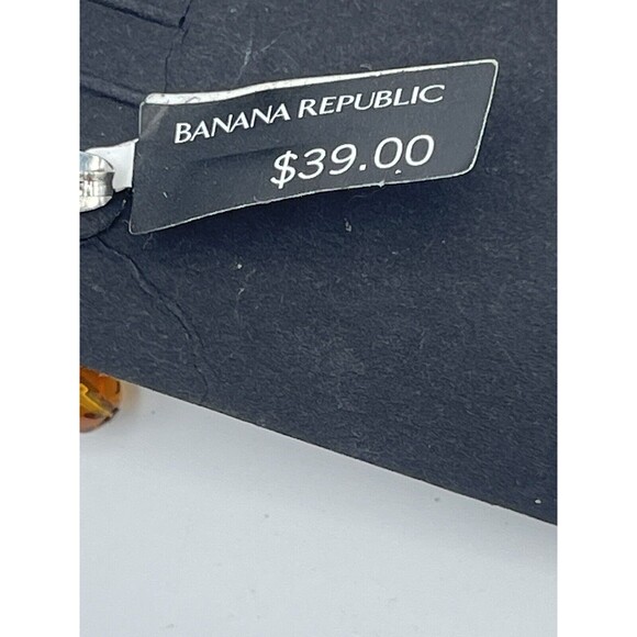 Banana Republic Small Turquoise & Brown Stone Chandelier Earrings New - Picture 5 of 5